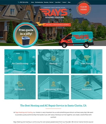 HVAC website - Rays Heating and Cooling