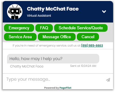 Check out our ChatBot designed for contractors