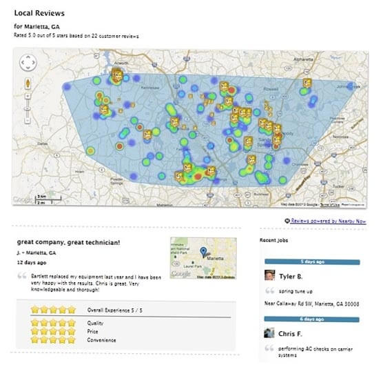 local reviews map