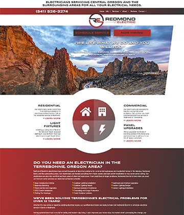 Electrical website - Redmond Electric