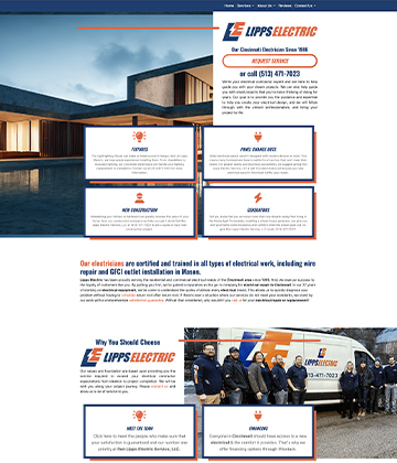 hvac web designs - Lipps Electric