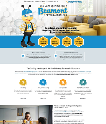 hvac web designs - Beamont Heating and Cooling