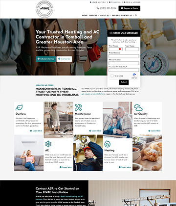 HVAC website - ASR Mechanical