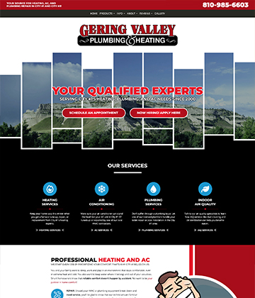 hvac website - Gering Valley Plumbing & Heating, Inc.